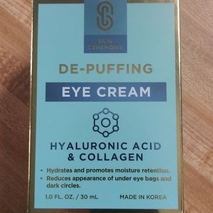 Skin ceremony De-Puffing eye cream, hyaluronic acid & collagen 1 oz